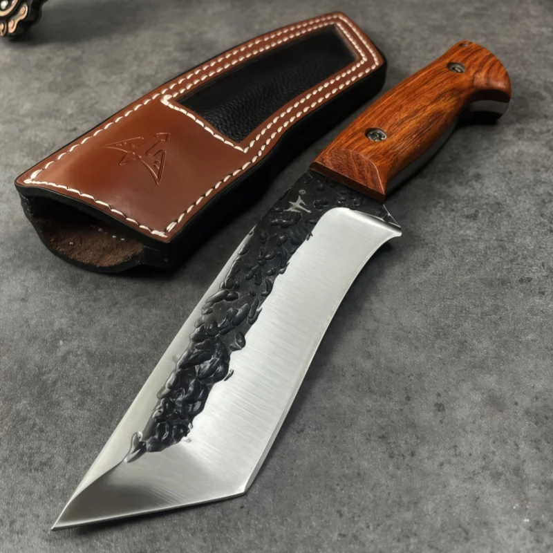 

Нож для выживания на открытом воздухе, встроенный прямой нож для киля, высокая твердость, аварийный нож для резки мяса на открытом воздухе.