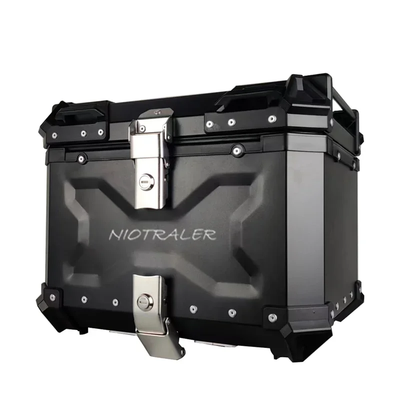 45L Universal Motorcycle Tail Box Aluminum Alloy Top Rear Luggage Tool Cases Motorcycle Accessories 사이드박스