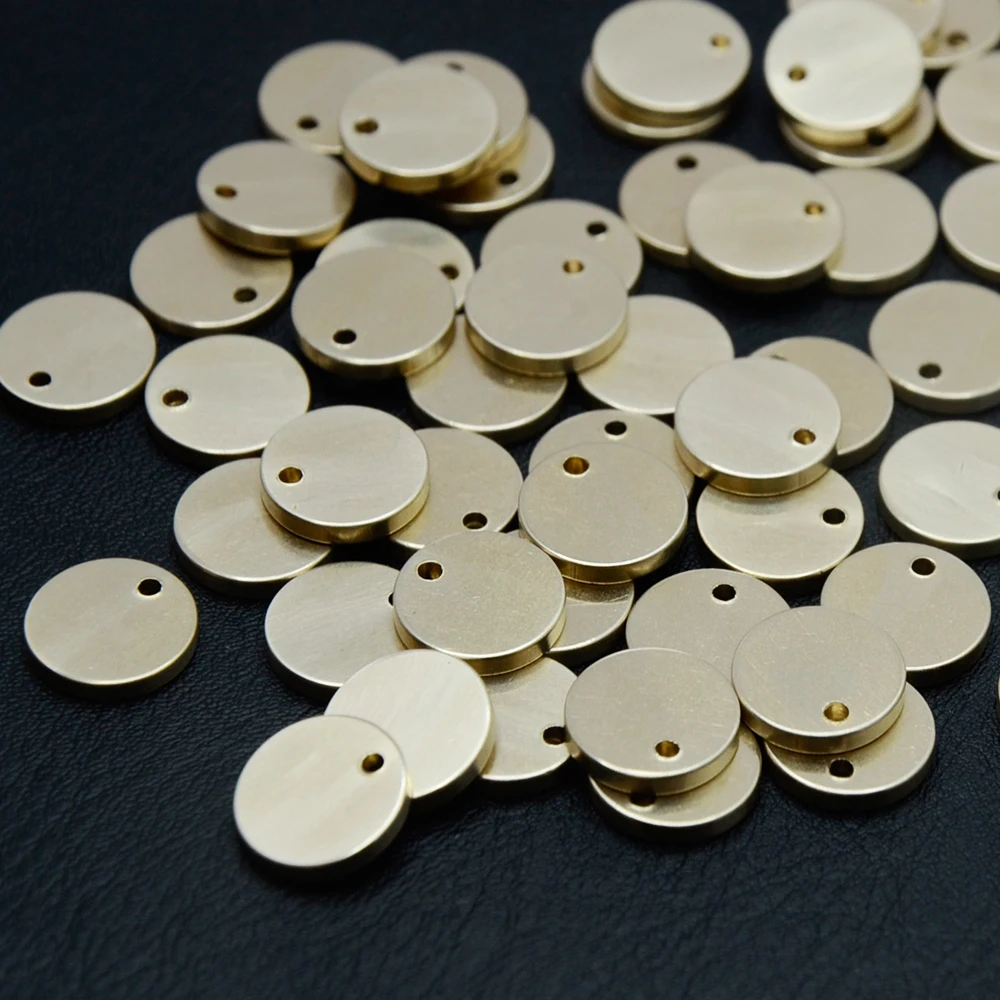 

30pcs Round Raw Brass Circle Metal Stamping Blanks For Jewelry And Crafts 11mmx1.5mm