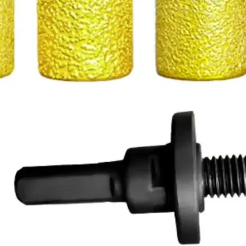 

4 Pcs Emery Grinding Heads With Adapter Rod For Marble Granite Porcelain Cutting Polishing Drill Bit Set Power Tool Accessories