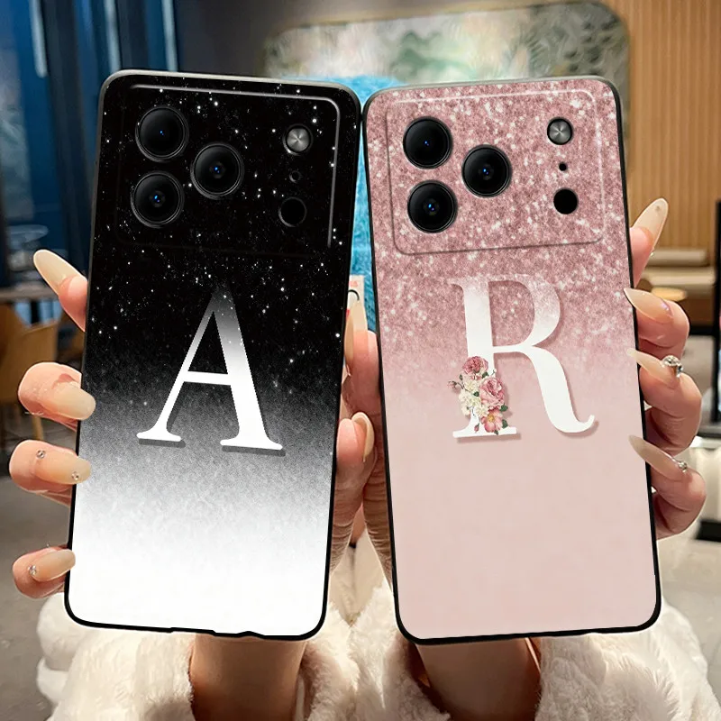 Anti-scratch Couple Phone Case For Doogee Note 56 Unique Letter Design Casing Soft Silicone For Doogee Note 56 Black Cover