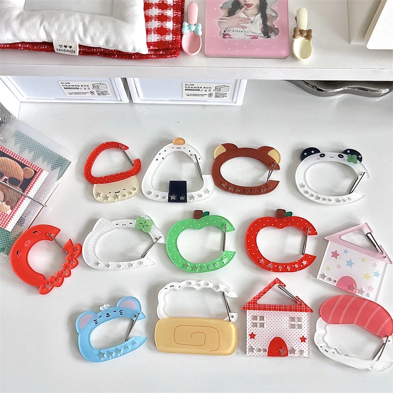 Kawaii Illustration trinkets keychain bag charms Acrylic pendant decoration Carabiner Backpack Pendant Handbook Decoration Gifts