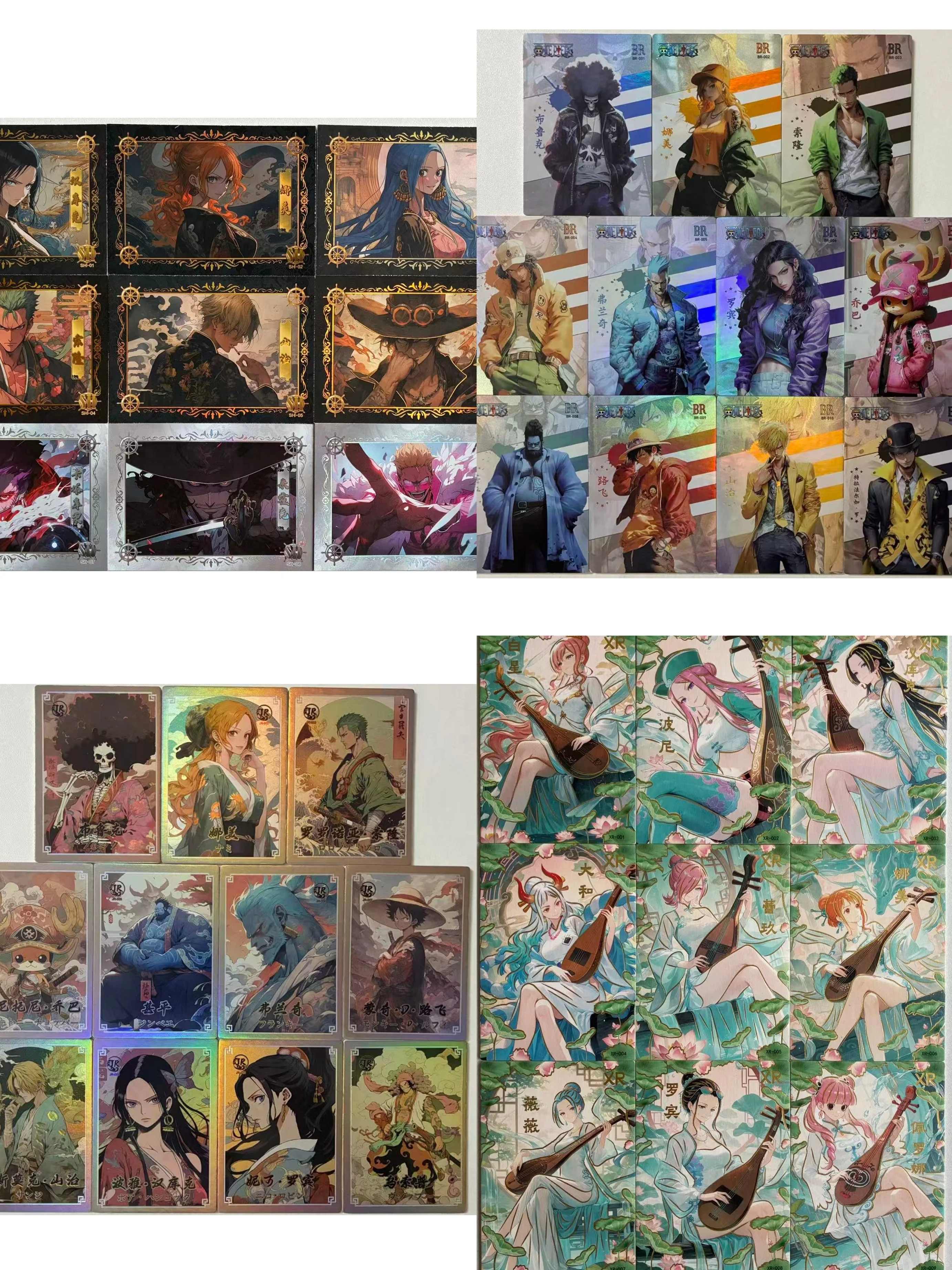 Japanese Anime One Piece Hancock Luffy Nami Robin Collectible Cards Birthday Gift Christmas Gift