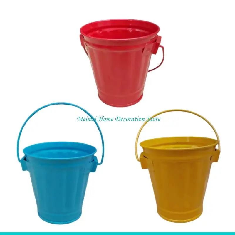 H7BF 4 Pack Mini Decorative Pails Iron Container With Handles Suitable For Candy Storage Classroom Supplies And DIYer Crafts