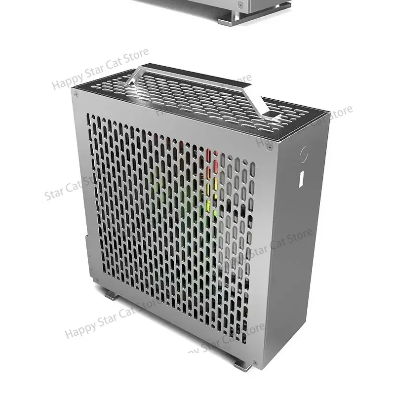 Mini A24-V5 2.0 Dual Slot Single Display 1U Power Supply ITX Chassis with Double-Sided Chamfering