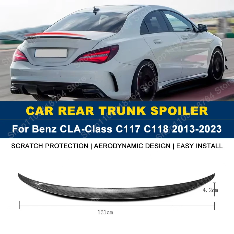 Rear Wing Spoiler For Mercedes Benz CLA Class C117 C118 CLA200 CLA260 CLA45 AMG 2013-2023 Car Rear Trunk Boot Lip Spoiler Wing