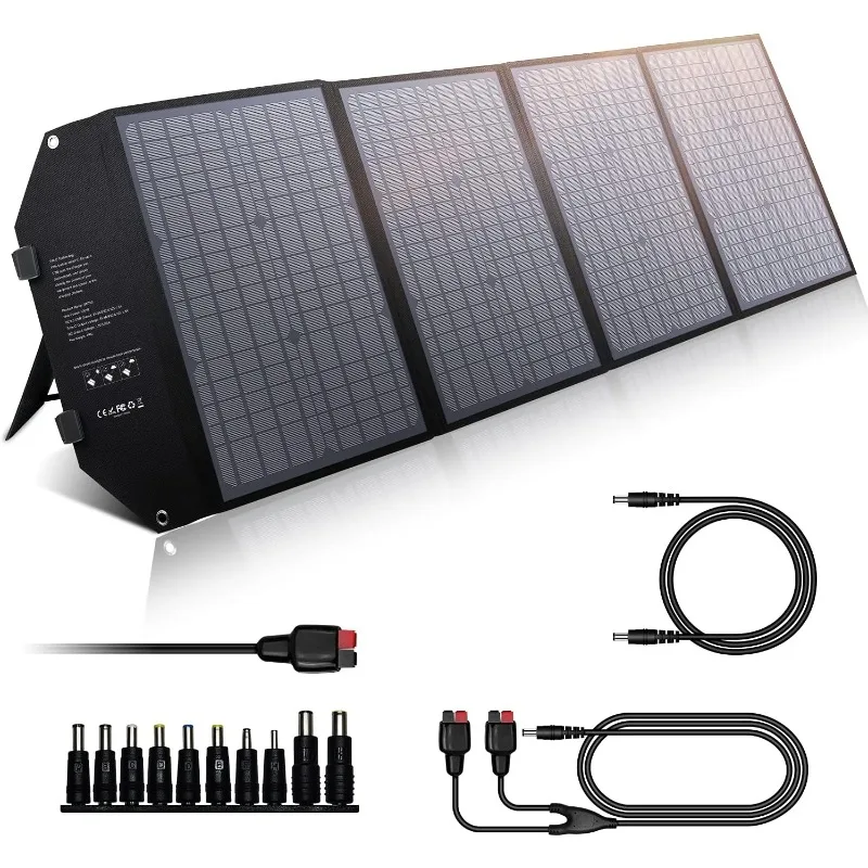 100W Foldable Solar Panel Charger with 18V DC Outlet for Portable Power Stations Jackery/Rockpals/Flashfish