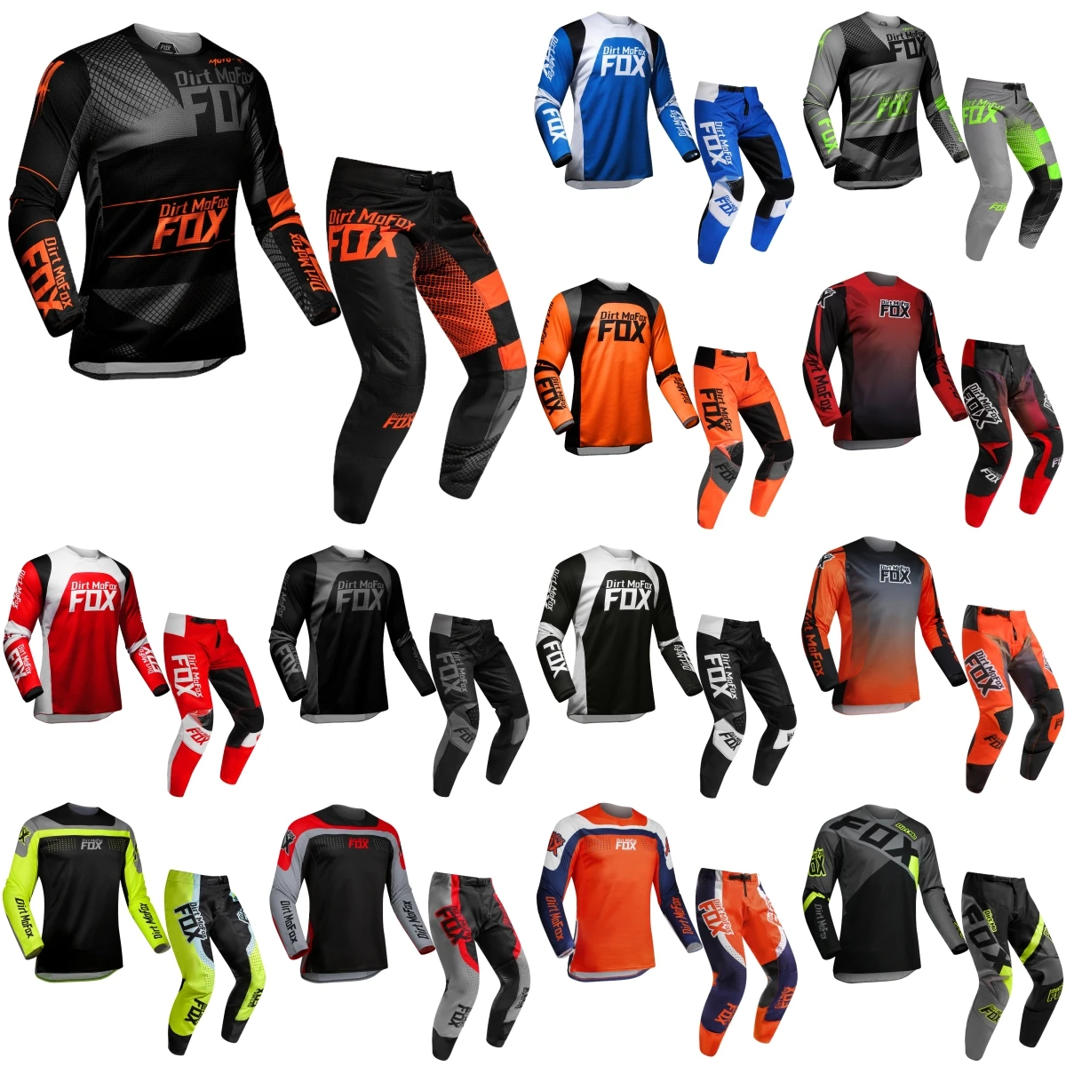 Dirt MoFox 360 180 Oktiv Gear Set Motocross Racing Kits Mountain Bicycle Offroad Jersey Pants MTB ATV Bike Riding Suit