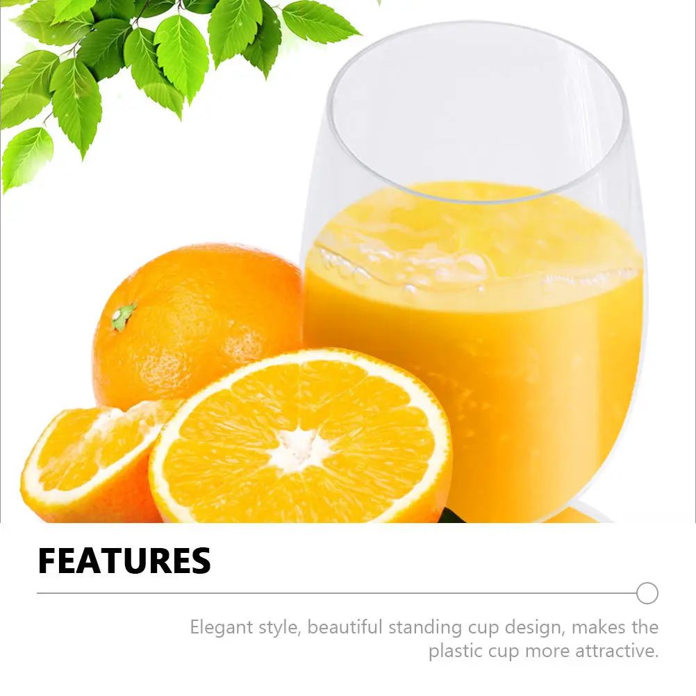 

4Pcs Pretty Fashionable Plastic Ice Cream Cups Transparent Drinks Storage Containers Great Gift Idea Wine Cups