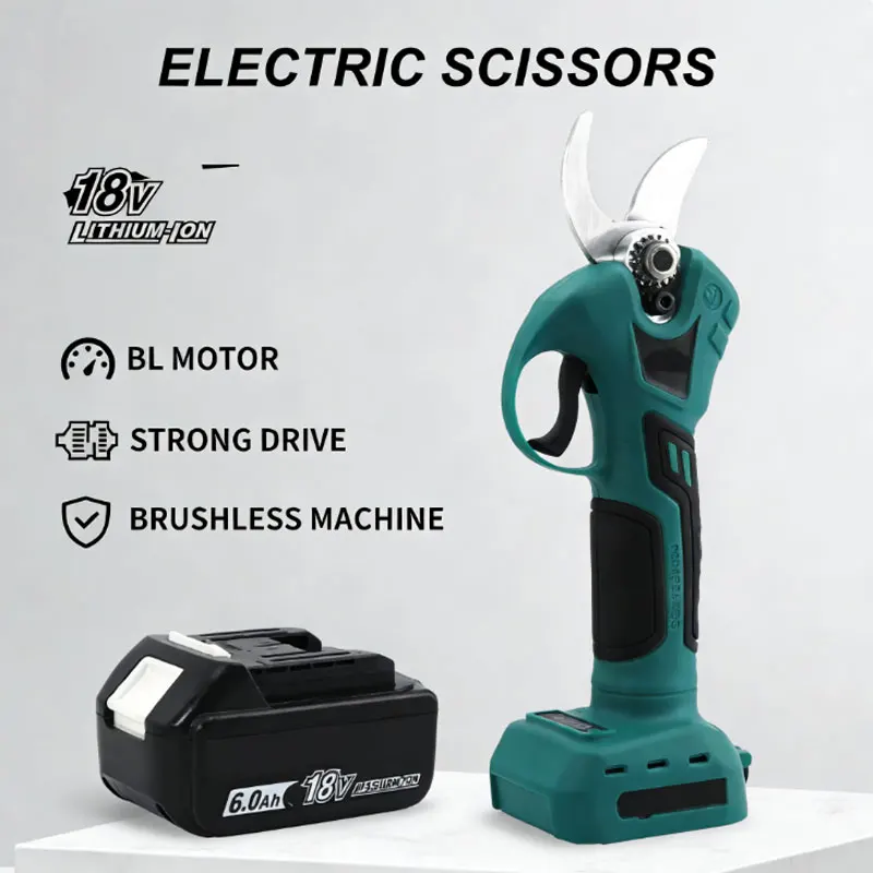 

For Makita Brushless Electric Pruning Shears Garden Tool Cordless Electric Garden Scissors Fruit Tree 18V Battery Branche Cutter
