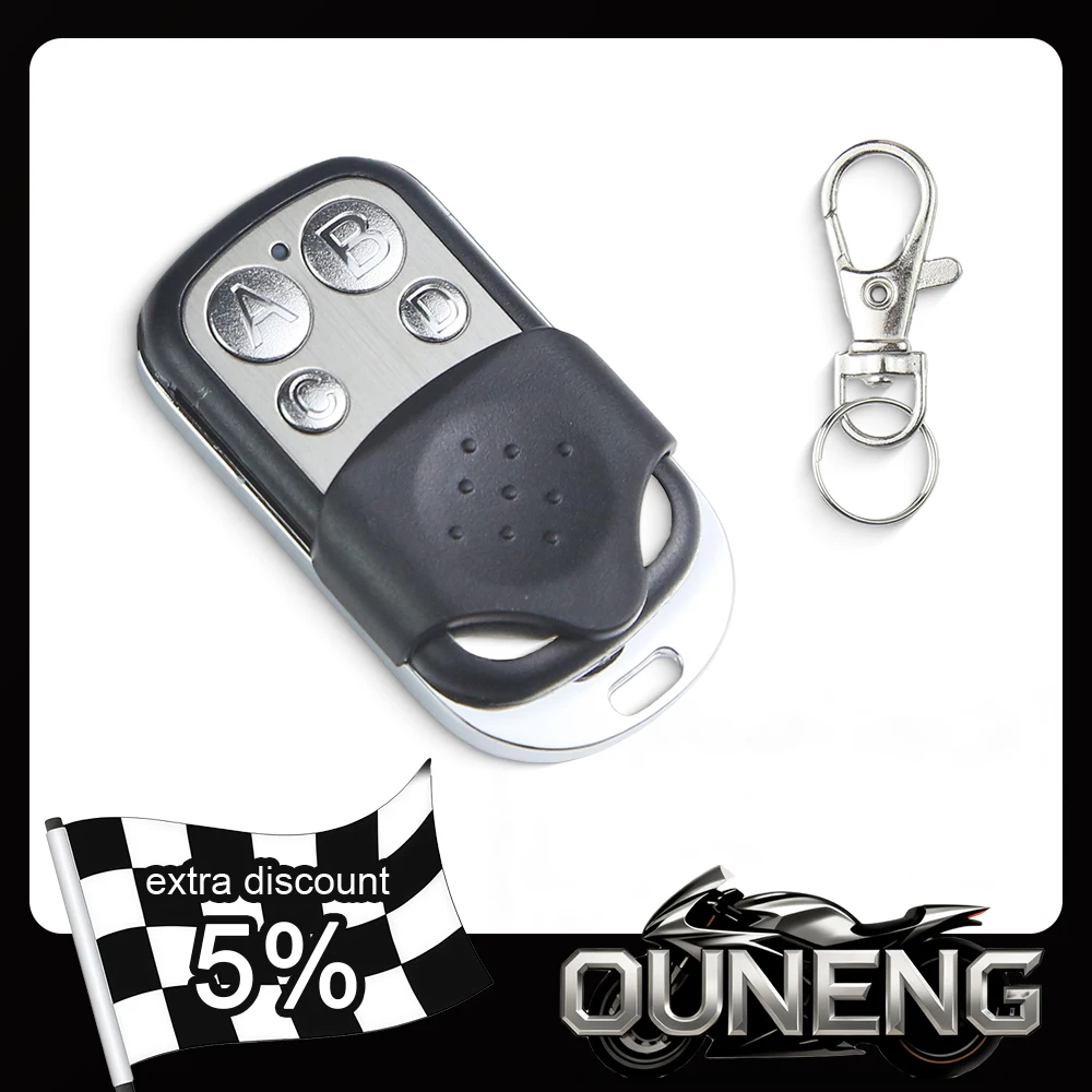 433MHz 4 Button Universal Metal Push Button Remote Control Transmitter For Garage Door Opener ABCD Lock Unlock