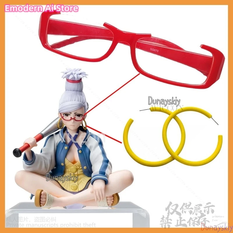 

Аниме Dandadan Косплей Seiko Ayase disfraz Реквизит Красные очки Желтые серьги для женщин и мужчин Аксессуары Реквизит Хэллоуин Индивидуальные