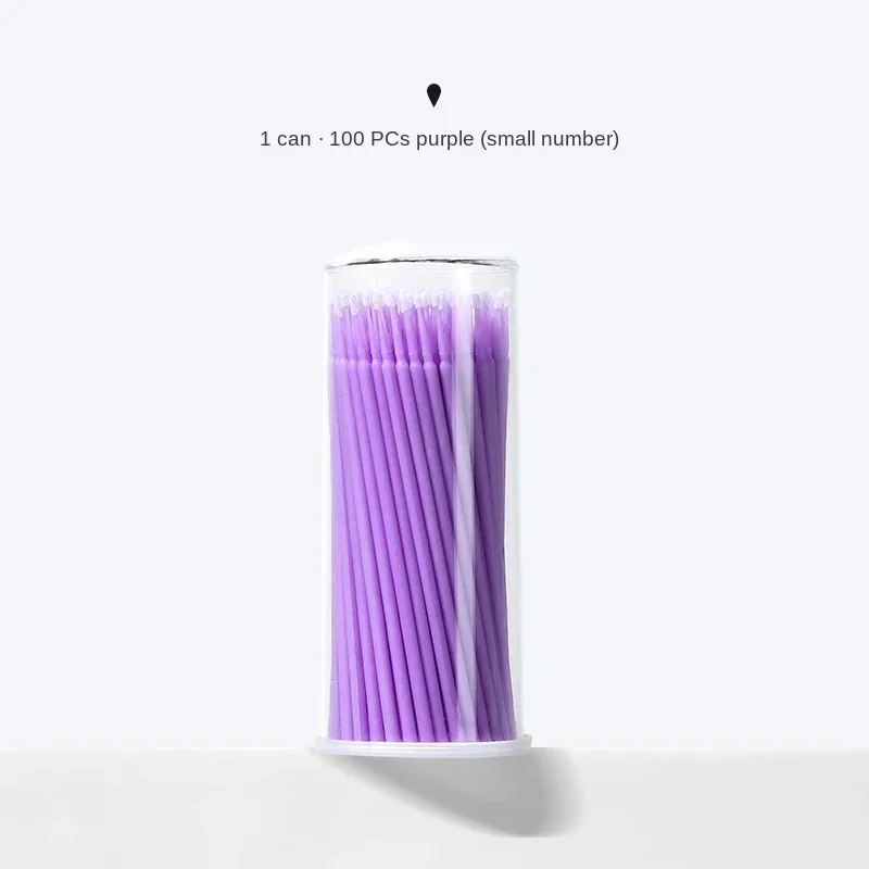 100 ชิ้น Lot แปรงขนตาแบบใช้แล้วทิ้ง Swab Microbrushes Eyelash Extension Removal Applicators