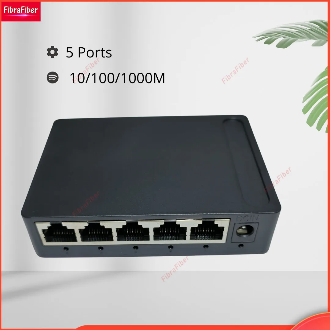 

5 Ports 10/100/1000M Ethernet Metwork Switch Network Switcher RJ45 Plug And Play Networking Hub Internet Splitter