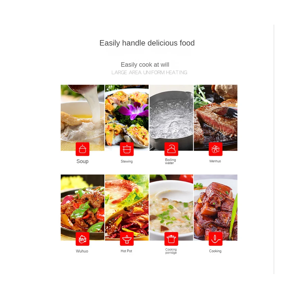 Портативная индукционная варочная панель с 8-уровневой горелкой на столешнице, электрическая индукционная плита, вилка стандарта США