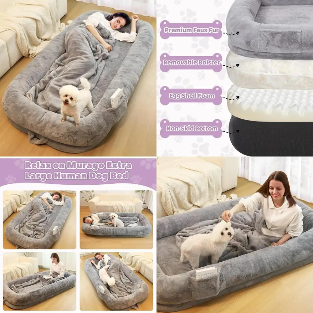 

Ортопедическая кровать для взрослых: 43 x 10 x 71 дюймов, съемный и моющийся чехол, водонепроницаемый