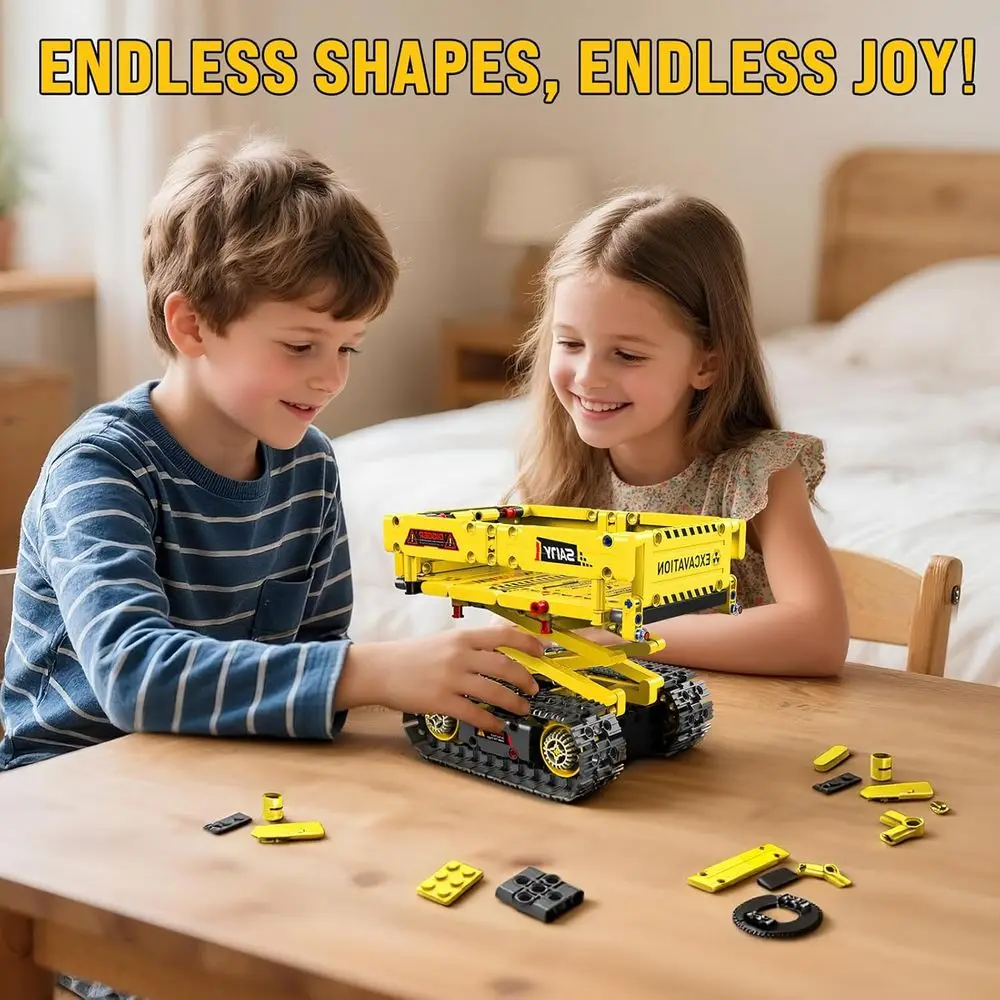 Kit de robótica STEM para niños: bloques de construcción de 550 piezas con robot RC, aplicación y control remoto, edades de 6 a 14 años