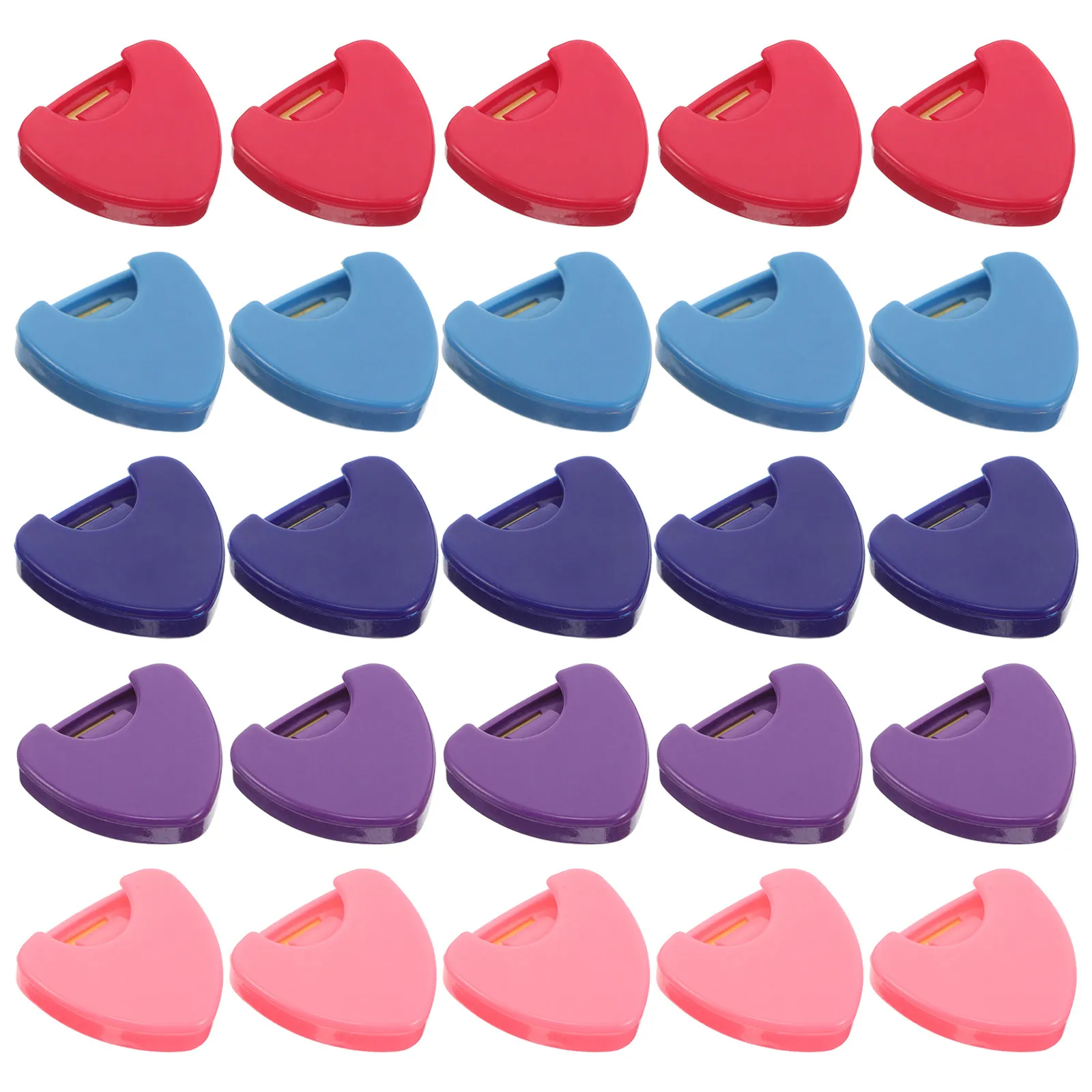 

25 шт. портативных треугольных футляров-органайзеров для гитарных медиаторов, красочные мини-контейнеры для хранения для акустических гитар, банджо и бас-гитар