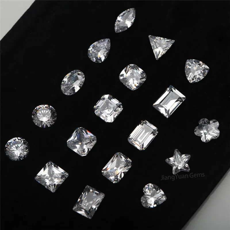 2022 5A تشيكوسلوفاكيا الأبيض مكعب زيركويا حجر 18 شكل مختلف المجوهرات لتقوم بها بنفسك مجموعة المواد