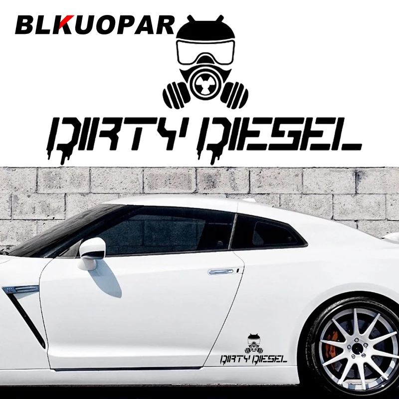 BLKUOPAR Dirty Diesel Mask Car Stickers Vinyl Personality Cute Decal Waterproof Laptop Windshield Graphics Caravan Car Goods