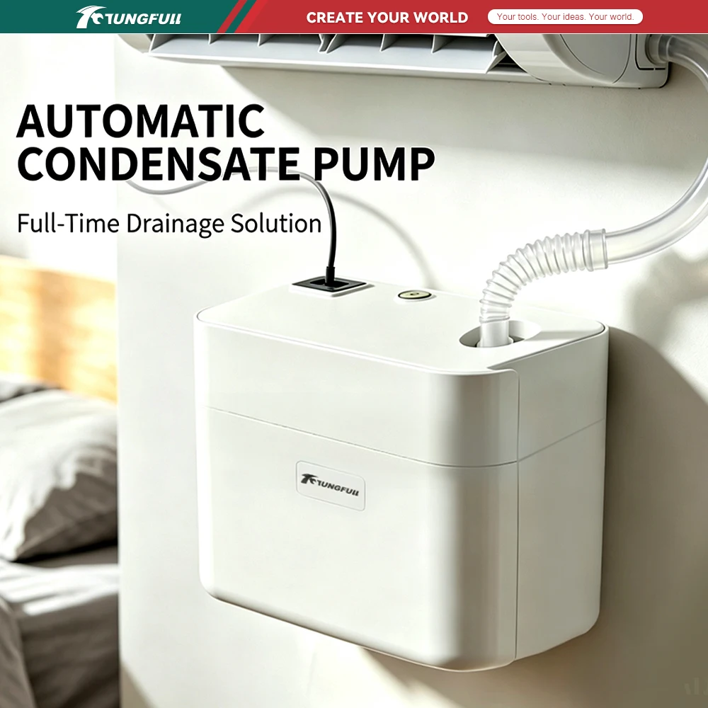 Air Conditioner Condensate Drain Pump Mini AC Water Pump Automatic Lifting Pump for HVAC Central Air Conditioning System