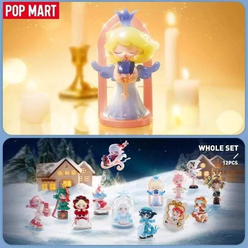 POPMART AZURA Warm Christmas Mystery Figure Doll Cute Anime Blind Box Desktop Ornament Collection Toy Guess Bag