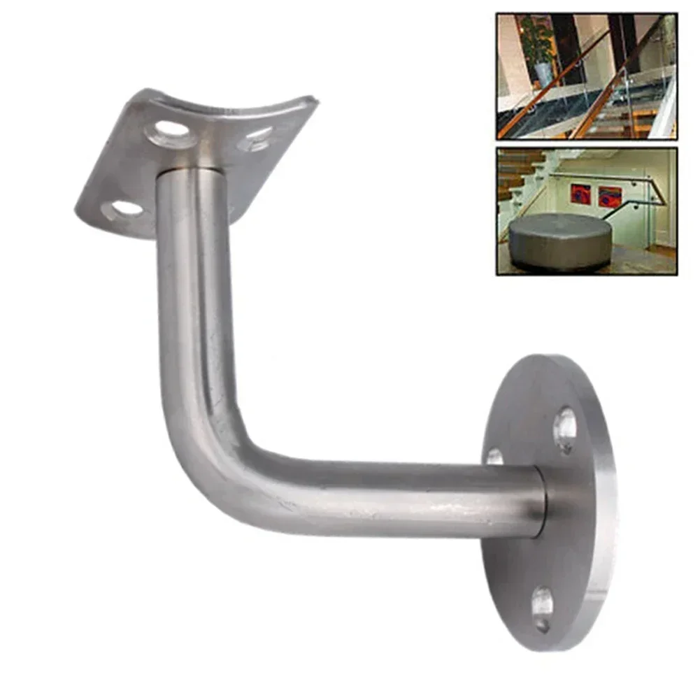 1x Stair Handrail Bracket Stainless Steel Wall Bracket  Stair Handrail Support Fixing Accessories Solid Wood Handrail Tools