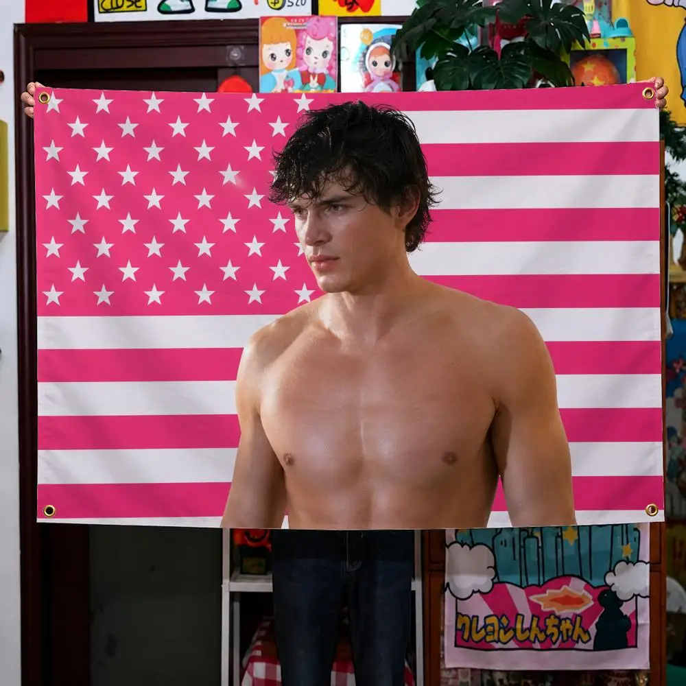 Celebrity Tom Welling Clark Kent Flags Wall Hanging Background Flag Wall Decor Banners for Outdoor Bedroom Dorm Room Decor