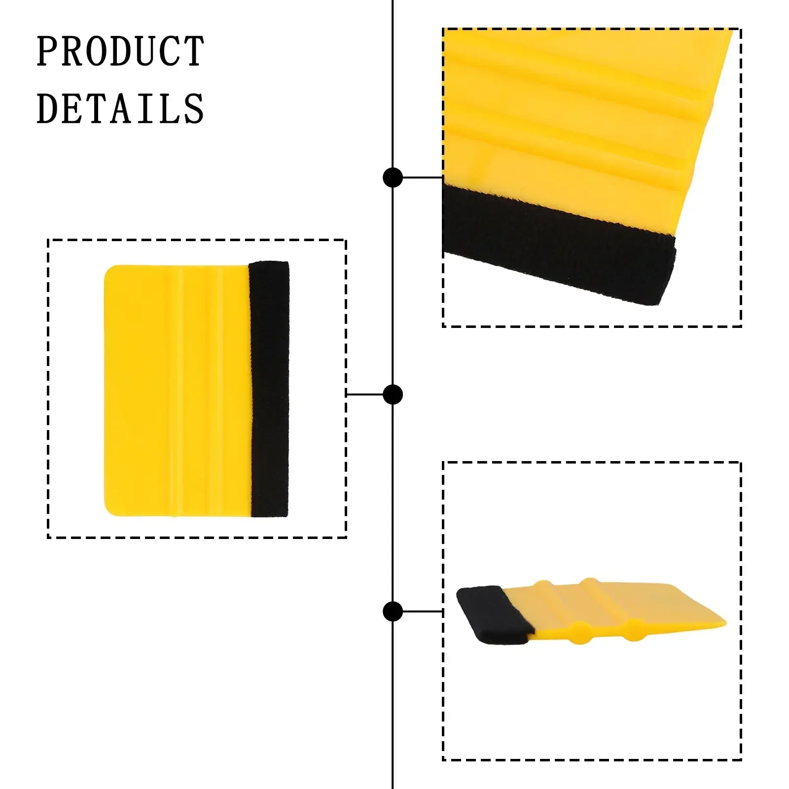 

1Pcs Squeegee Felt Edge Scraper Car Decals Vinyl Wrapping Spatula Tool 10*7.3CM Sturdy And Compact Anti-break Long Service Life