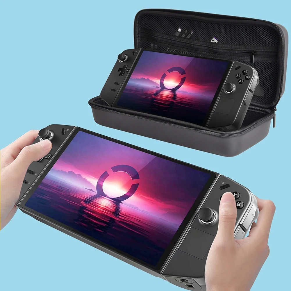 حقيبة حمل صلبة مقاومة للصدمات حقيبة تخزين محمولة مضادة للسقوط حقيبة سفر مع جيب شبكي مضاد للخدش لجهاز Lenovo Legion Go