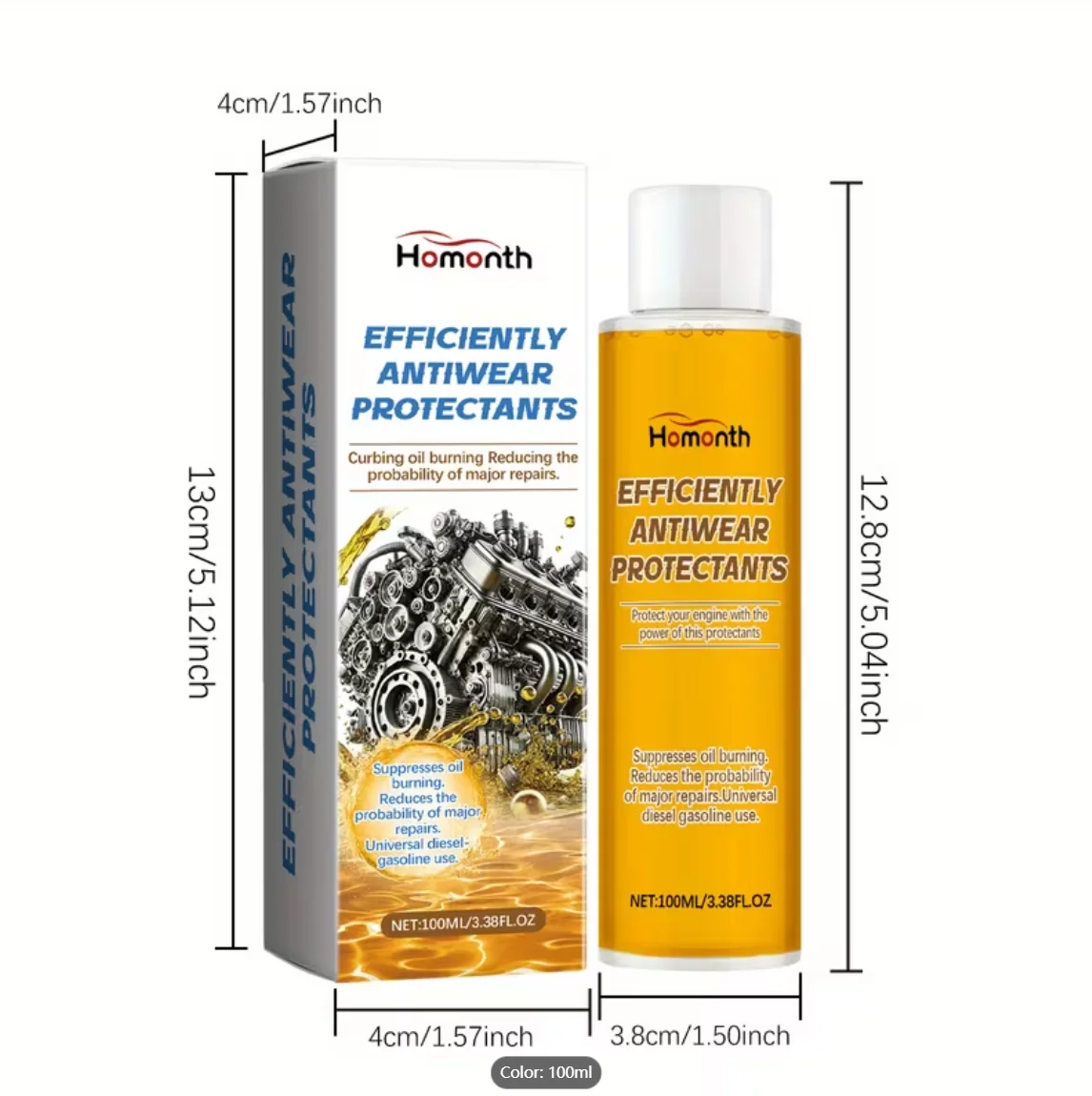 Engine Anti-Wear Protection Agent, fast-acting, safe and non-toxic oil additive, suitable for engine maintenance, making driving
