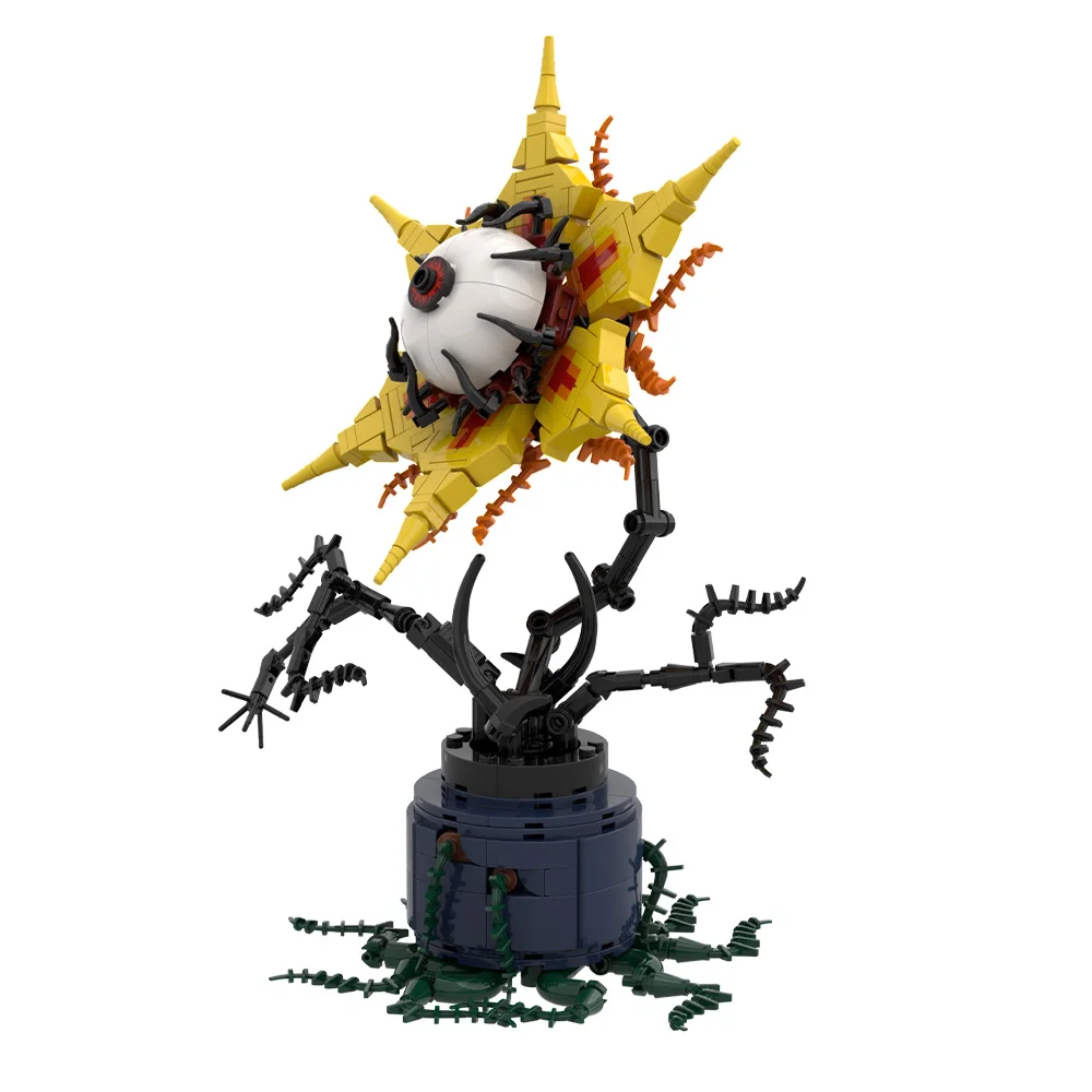 

MOC Yellow Evil Eye Flower Bricks Spectator Evil Eye Flower Plant Pots Building Block Model Assembly Toys Kids DIY Birthday Gift