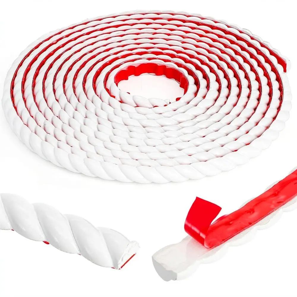 Waterproof PVC Molding Strip Flexible Adhesive Wall Decor Edge Protector For Mirror Ceiling Background Furniture Finishing