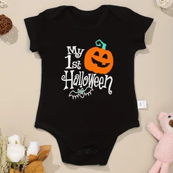 My First Halloween Baby Clothing Casual Fashion Short Sleeved Romper Trend Street Black Cheap Boys Girls Unisex Jumpsuit