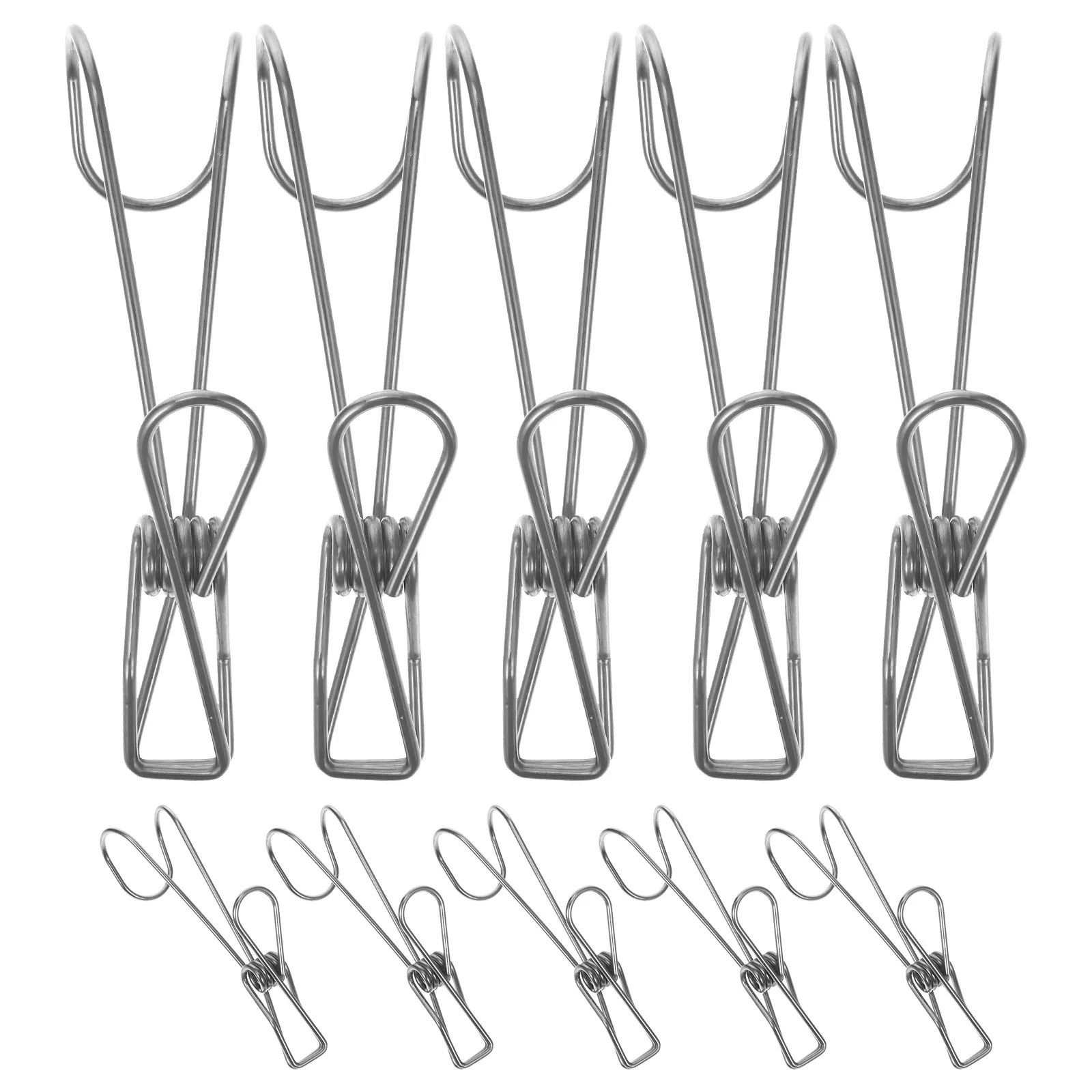 

10 Pcs Bathroom Stainless Steel Clips Hand Towel Wire Clamp Bathrooms for Hanging