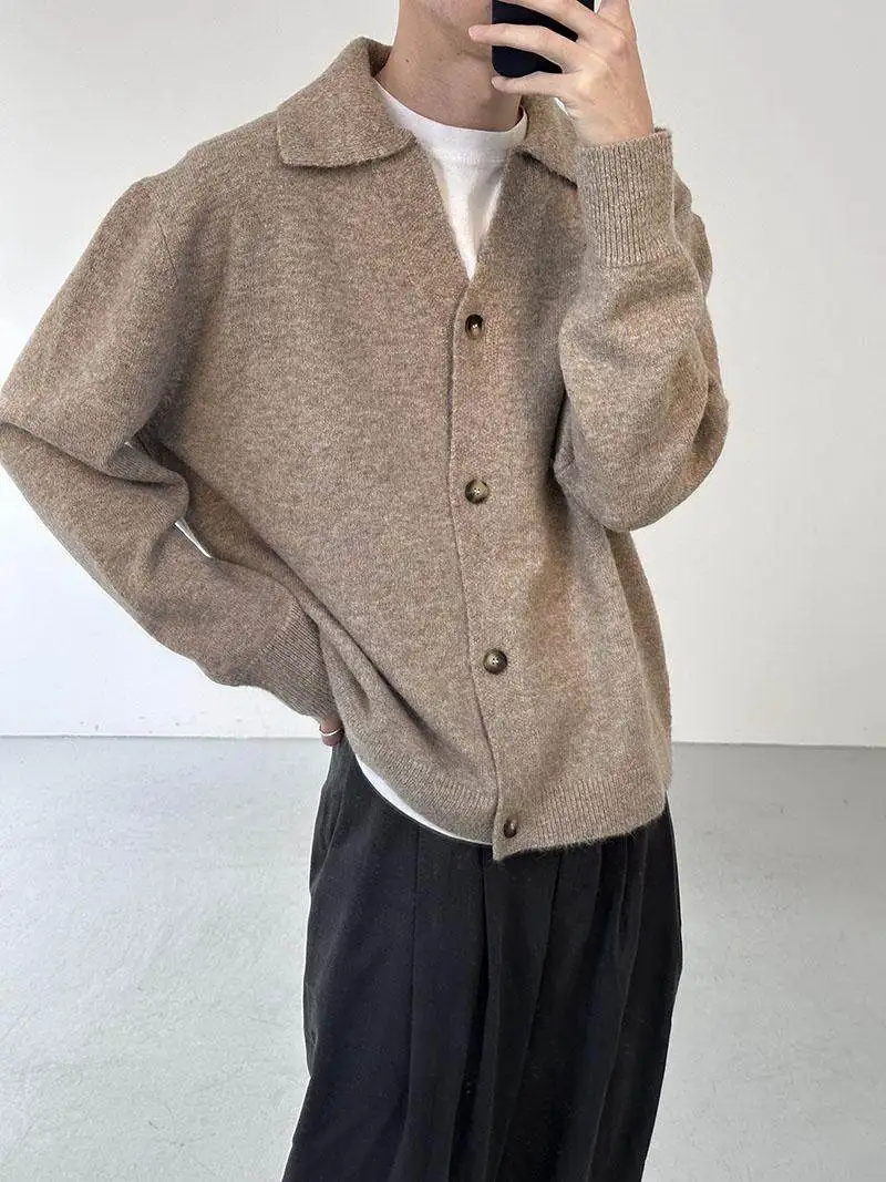 

Fur Collar Pullovers Rock Mens Aesthetics Craft Design Fashionable Elegance Taste Beauty Mature Skin-Friendly Front Process Boxy