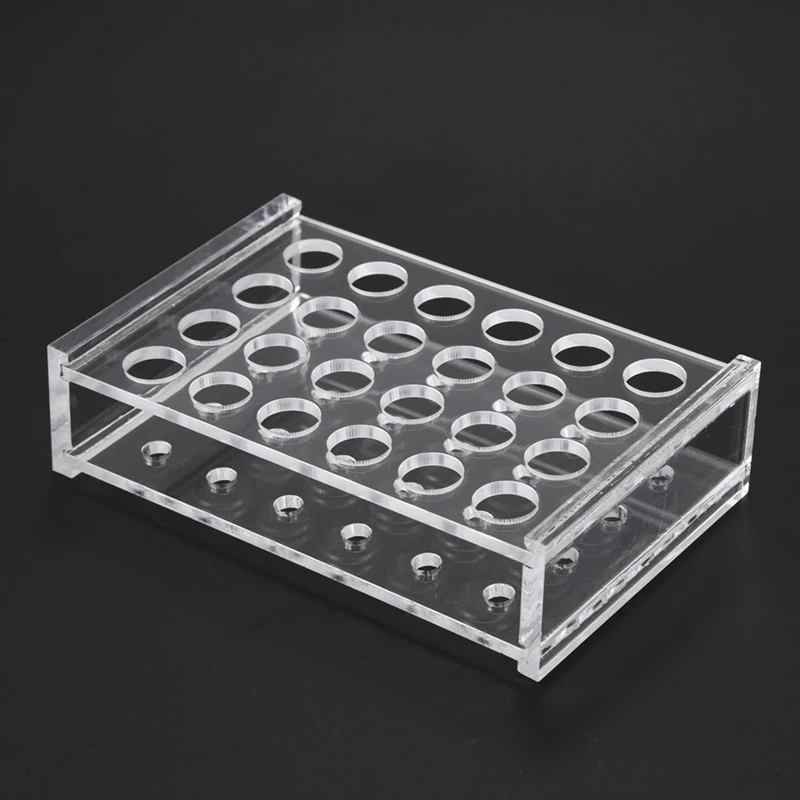 2Pcs 1.5Ml Centrifuge Tubes 11Mm Dia Test Tube Plastic Rack Stand 24 Holes Retail