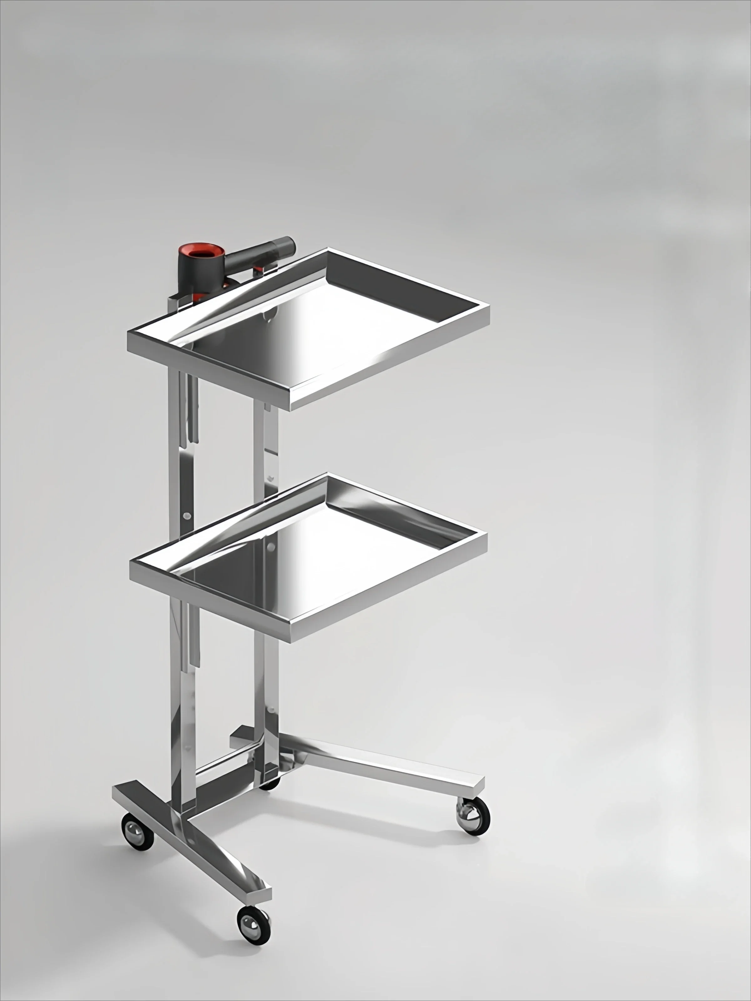 Stainless steel beauty and hairdressing, hair cutting, folding, perming and dyeing, tool cart