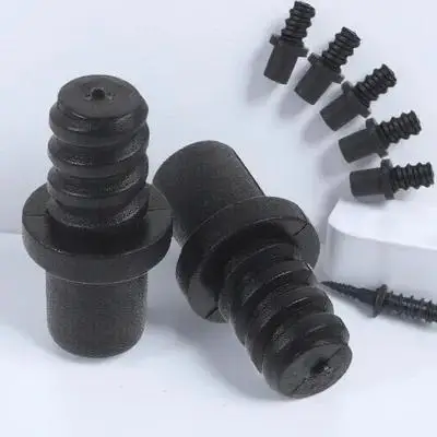 

10pcs Toilet Brush Connector 12.7mm Black PP Threaded Tip Replacement Parts Brush Handle Adapter Spiral Lock Easy Install