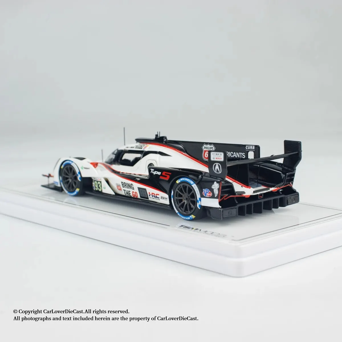 TSM 1/43 Acura ARX-06 GTP Meyer Shank Racing Number 93 Resin Car Model Room Ornament Model Boy Collectible Cars Birthday Gift