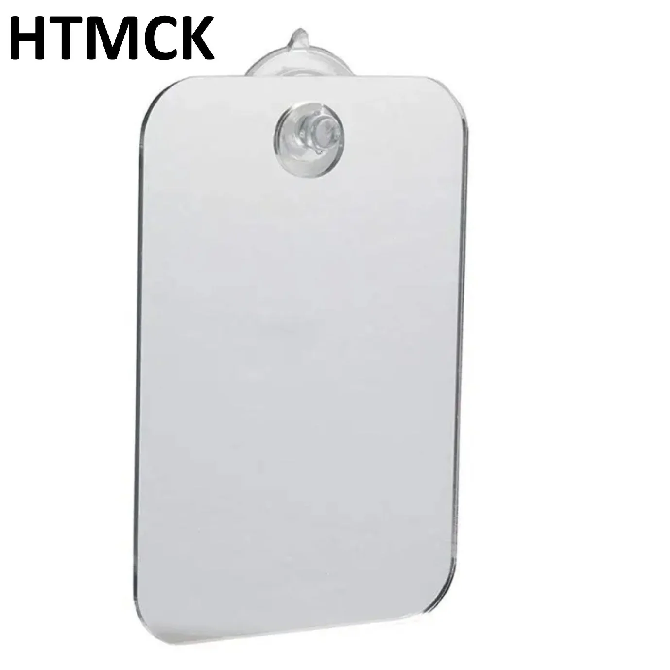 HTMCK Acrylic Shower Mirror with Reusable Suction Cup Shatterproof HD Portable Travel Wall Mount Grooming Mirror for Men Shaving