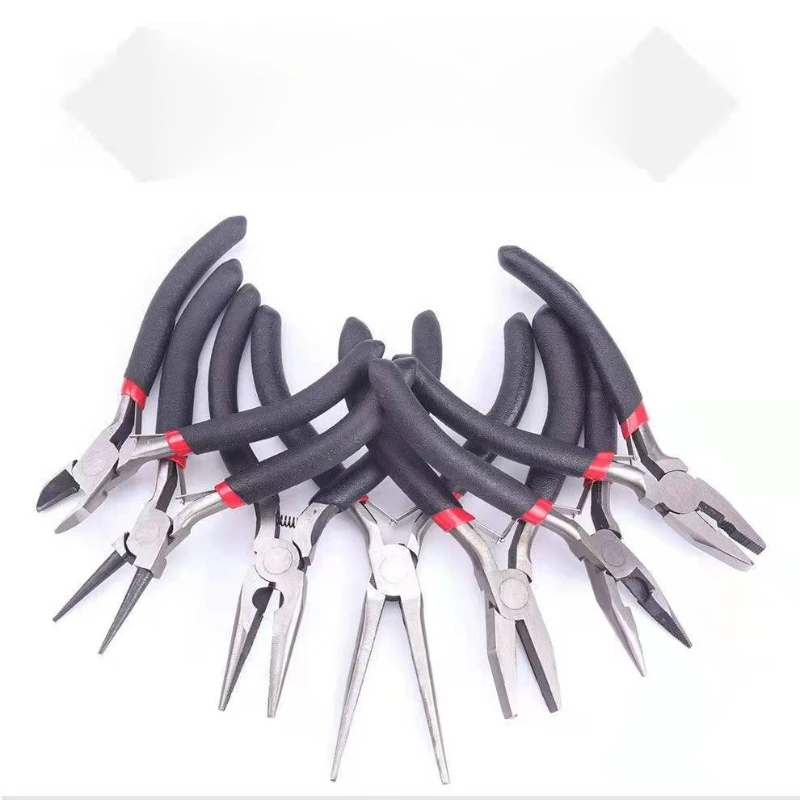 Multi Tool Long Nose Plier Needle Nose Plier Forceps and Cutter for DIY Jewelry Craft Hairpin Making Wire Bending Repair Rust