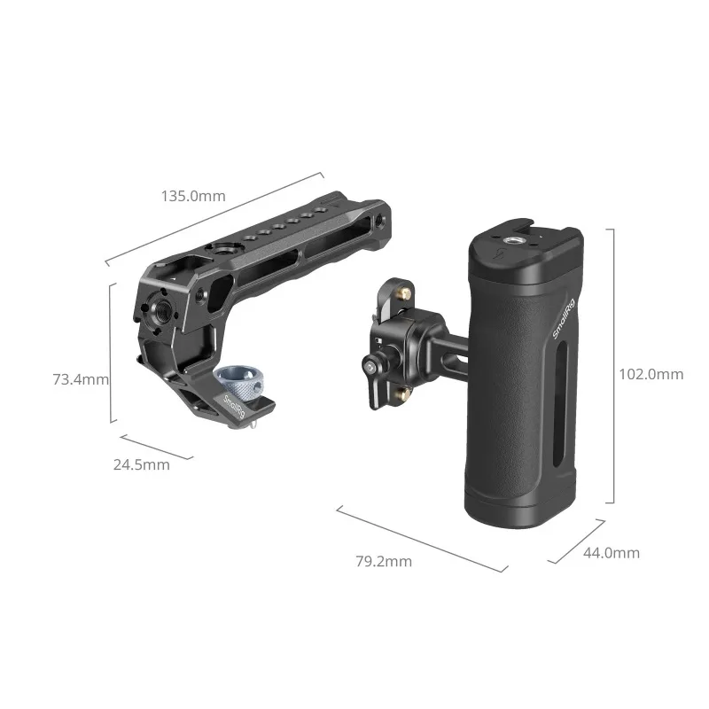 SmallRig 5949 Mini Side and Top Handles Kit with NATO Clamp ARRI Locating Top Handle NATO Rail, Cage Grip for Sony for Canon