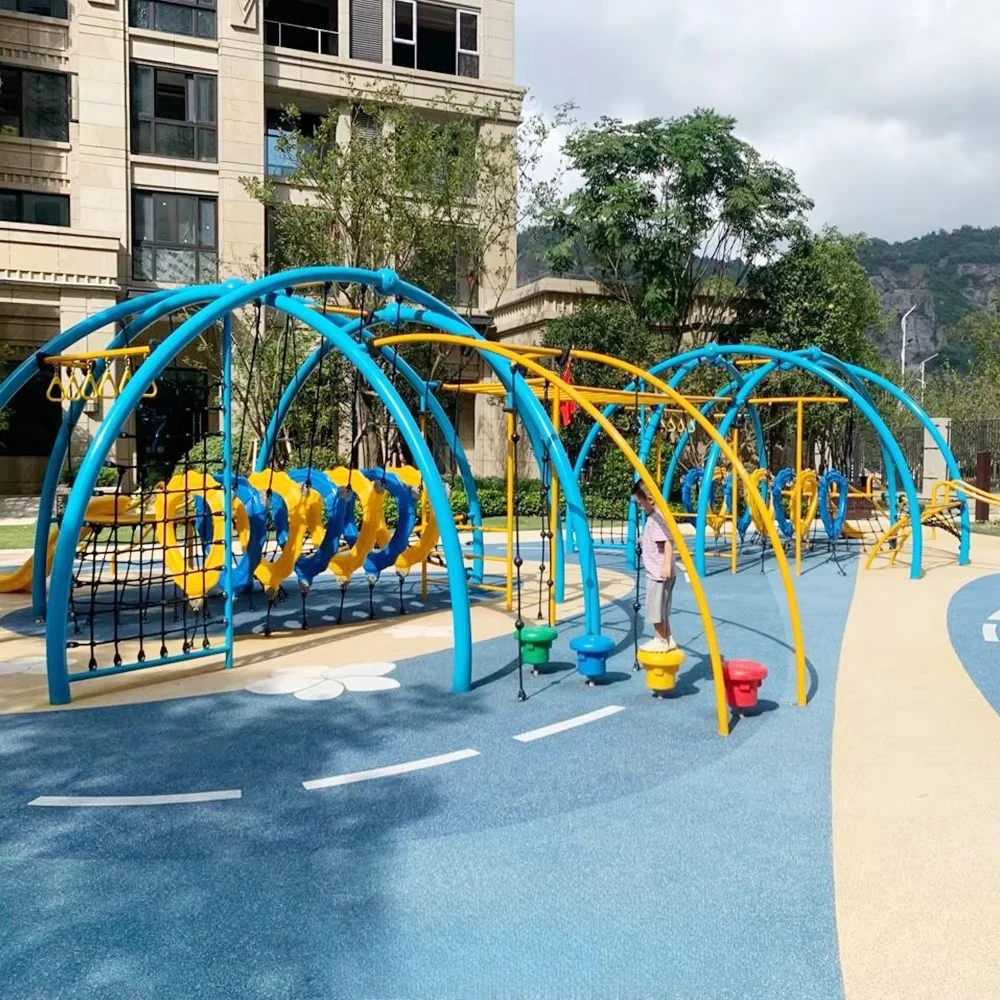 For physical exercise in amusement parks, non-slip ropeways and outdoor slides in parks