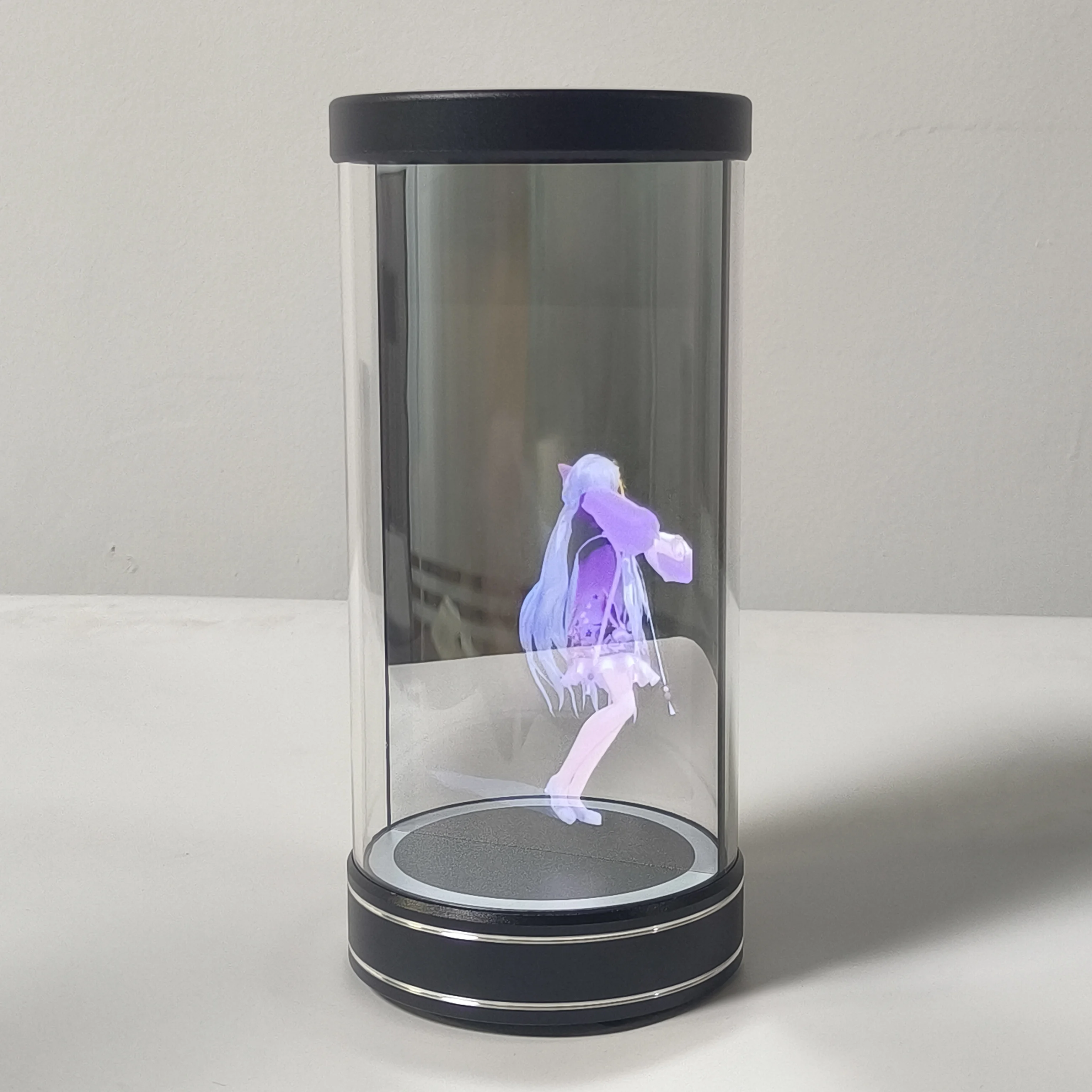2026 Newest Cylindrical 3D Holographic Projection Screen High-Tech 16:9 Portable Projection Cylinder Holographic Chamber SMX