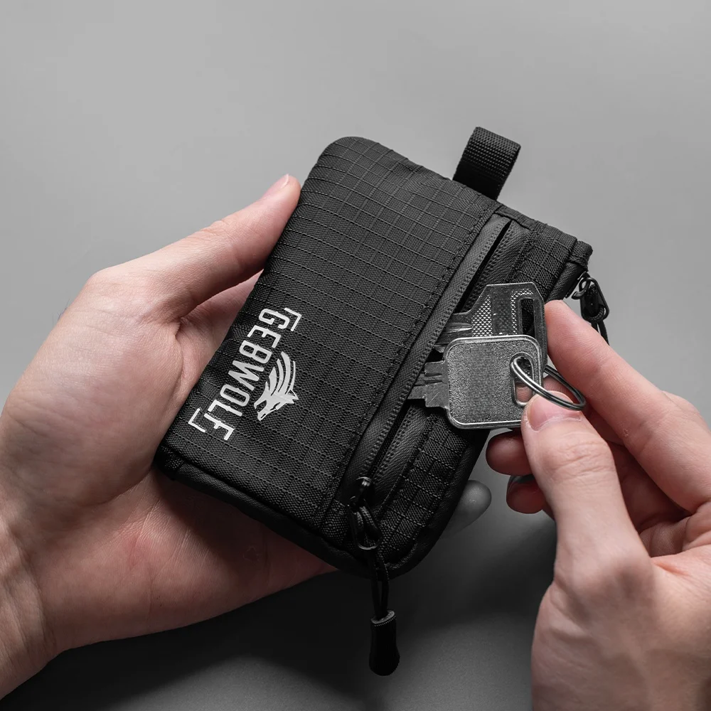 Cartera delgada, tarjetero con función de bloqueo RFID, organizador de bolsillo para hombres y mujeres, mini monedero con cremallera