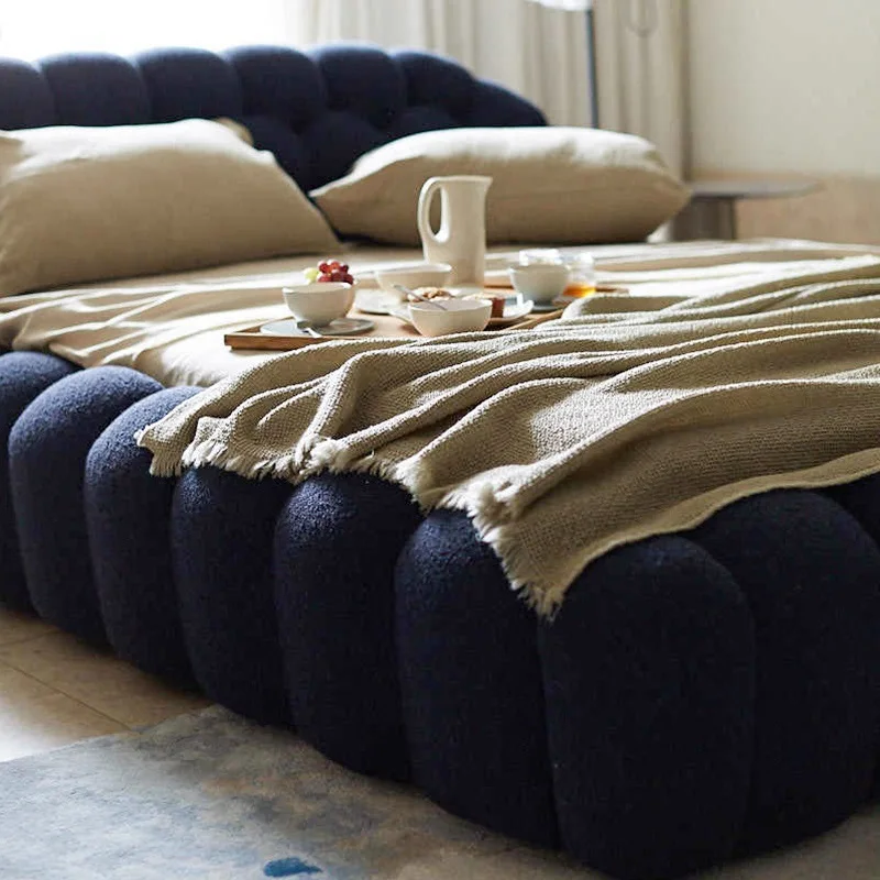 

Football designer light luxury double bubble 1.8M master bedroom soft bag fabric