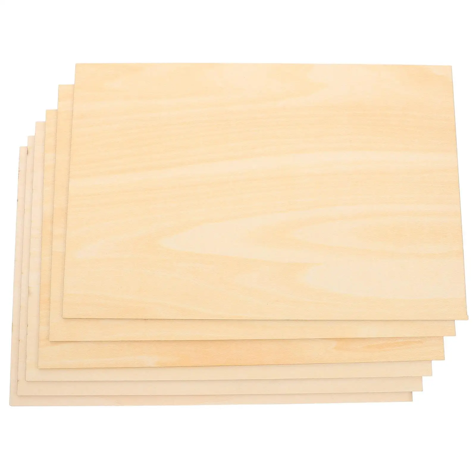 

6 PCS Handmade Basswood Board Cutting Boards for Crafts Wooden Out Small Beige Student