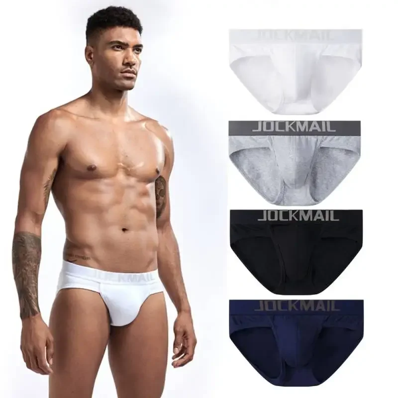 Daily High quality cotton low waist men\'s underwear sexy large size briefs shorts solid color swimming trunks boys pajamas