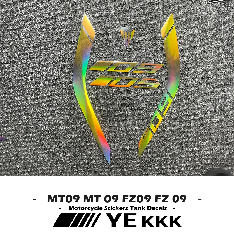 For Yamaha MT09 MT-09 FZ09 SP Fuel Tank Curve Cutout  Air Intake Side Cover Sticker Fairing Shell Sticker Decals Laser